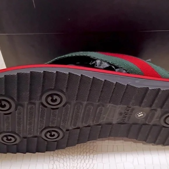 💋Rare Gucci Leather Thong Slide 'Black' 268670 A9LA0 1061 (G8.5) NWOB - Picture 6 of 15